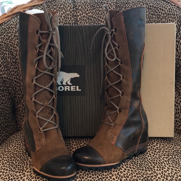 Sorel Shoes - NIB CATE THE GREAT WEDGE BOOT MARRON SOMBRE SZ7